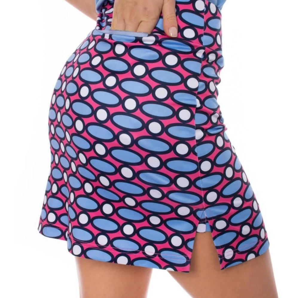 Vibrant Women's Geometric Skort - Picture 4 of 4